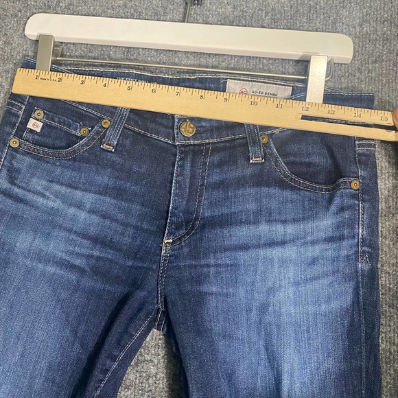 AG Adriano Goldschmied Jeans 27 Blue Denim Stilt Roll Up Cigarette Mid Rise - Picture 5 of 10